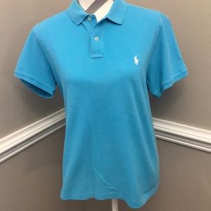 Turquoise polo shirt